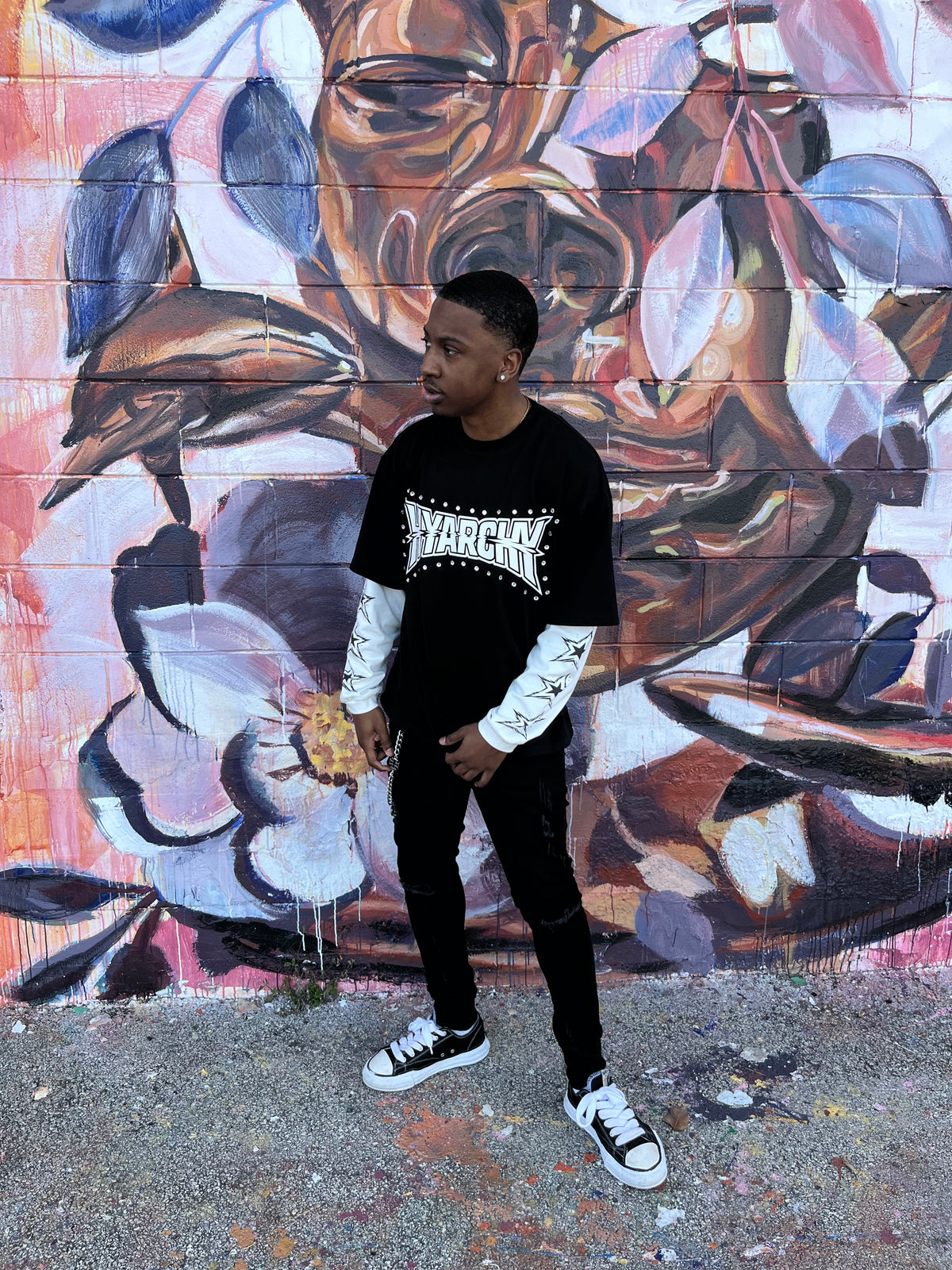 HYARCHY "Original Logo" DOUBLE LAYER TEE